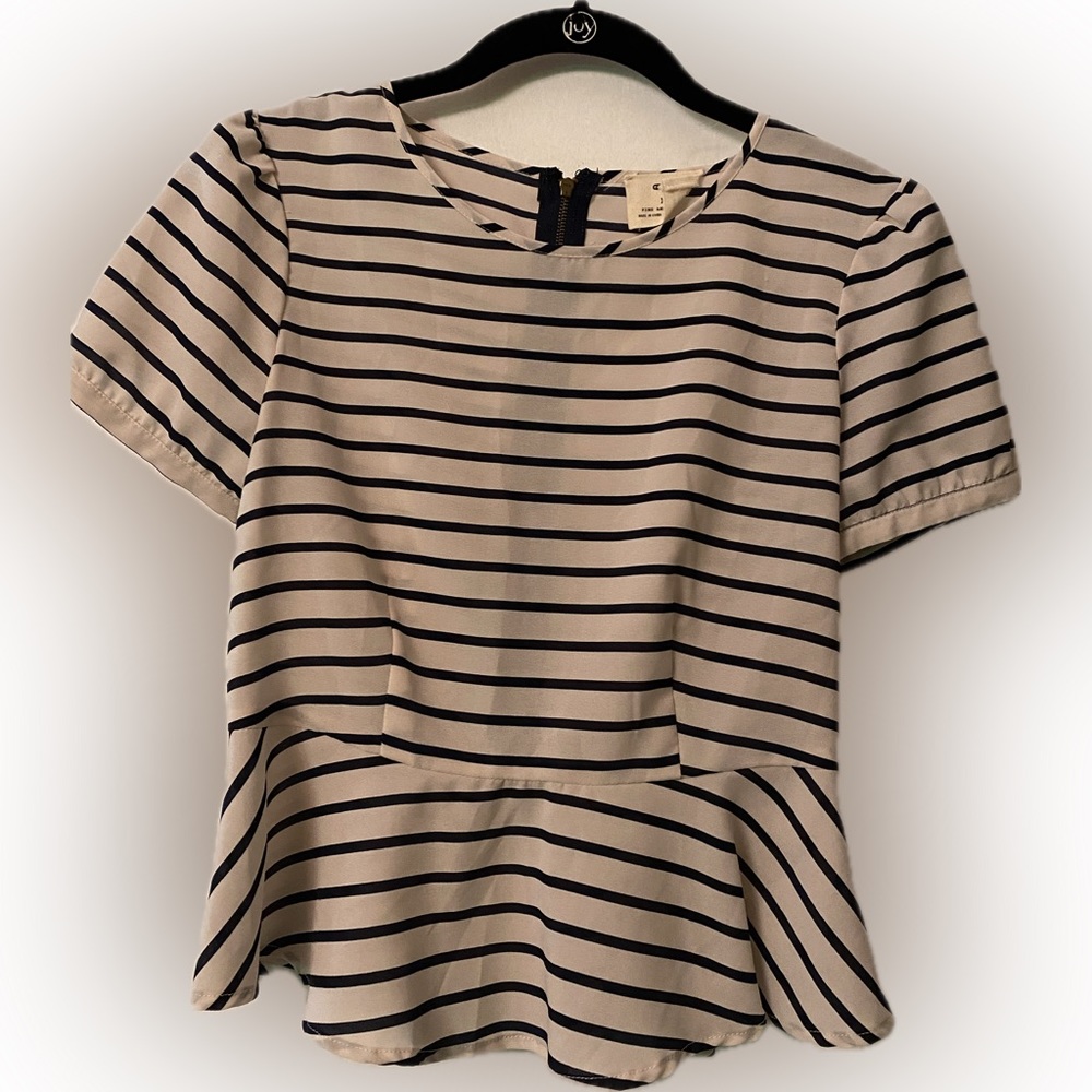 Pins and Needles Striped flare Blouse Size XS